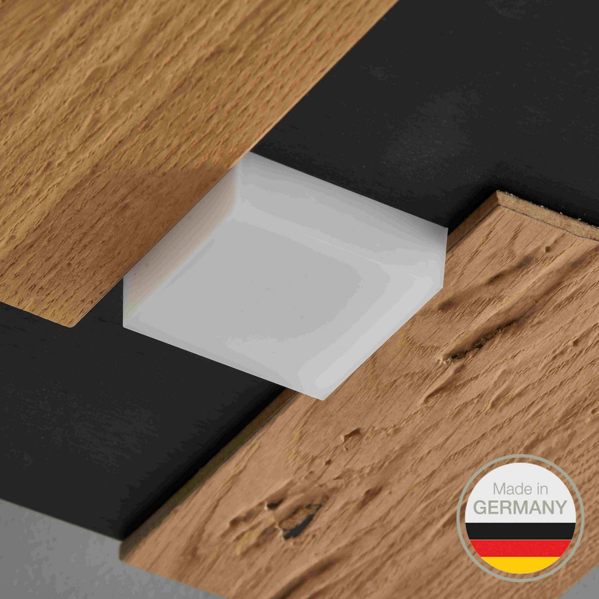 LED-WANDLEUCHTE 662 26/26/5 cm   - Wildeiche, Natur, Metall (26/26/5cm) - Ambiente