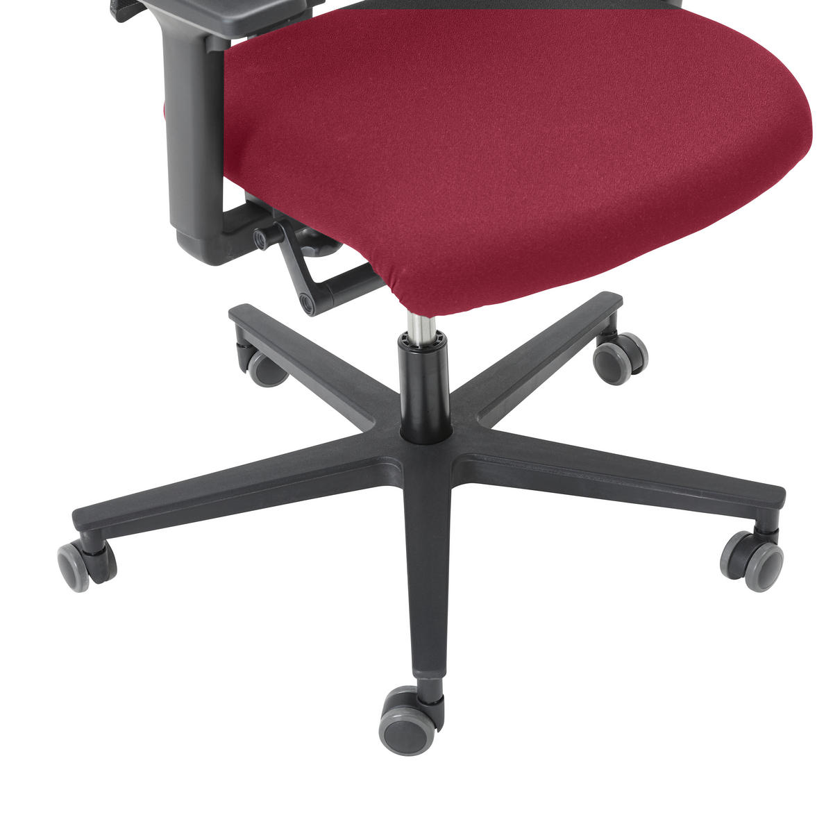 DREHSTUHL Bordeaux  - Bordeaux/Schwarz, KONVENTIONELL, Kunststoff/Textil (63/105/46cm) - Dieter Knoll