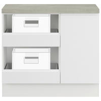UNTERSCHRANK 100/91,8/58 cm   - Weiß, Basics, Holzwerkstoff (100/91,8/58cm) - Impuls