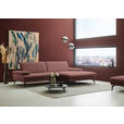 ECKSOFA  in Chenille, Flachgewebe Weinrot  284/180 cm  - Weinrot/Schwarz, Design, Textil/Metall (284/180cm) - Dieter Knoll