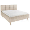 POLSTERBETT 140/200 cm,  in Beige,  - Eichefarben/Beige, KONVENTIONELL, Holz/Textil (140/200cm) - SetOne by Musterring