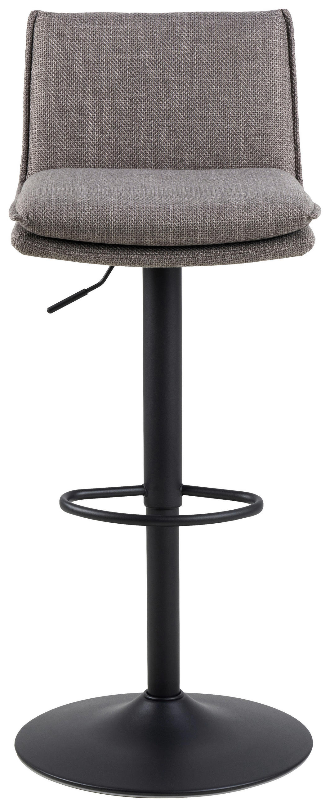 TABURET DE BAR in metal, textil gri-maro  - gri-maro/negru, Design, metal/textil (44/107/53cm) - MID.YOU
