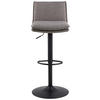 BARHOCKER Webstoff Graubraun Stahl Sitzfläche 360° drehbar  - Graubraun/Schwarz, Design, Textil/Metall (44/107/53cm) - MID.YOU