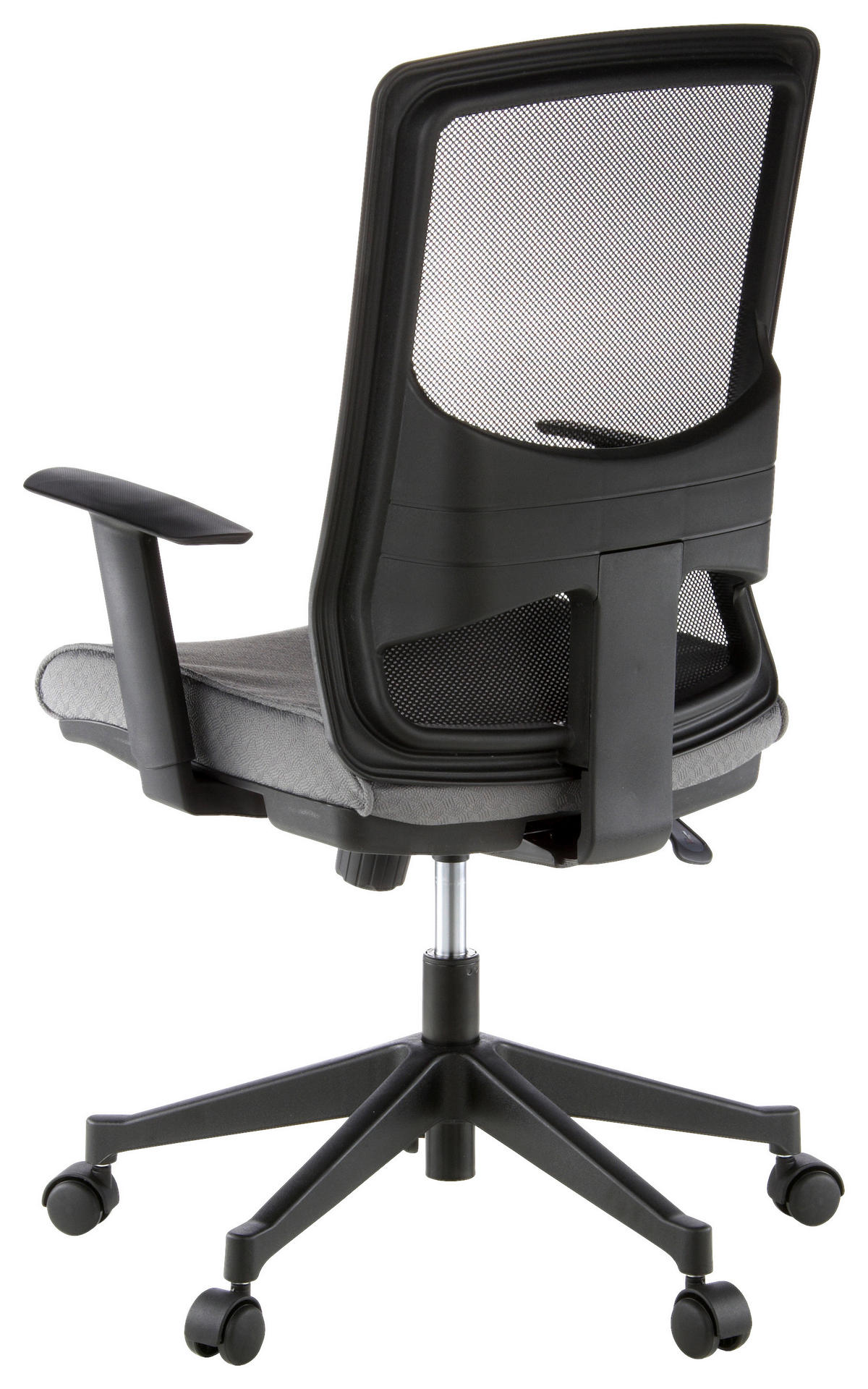 DREHSTUHL  in Netzbespannung, Flachgewebe Grau, Schwarz  - Schwarz/Grau, MODERN, Kunststoff/Textil (57/113/44cm) - MID.YOU