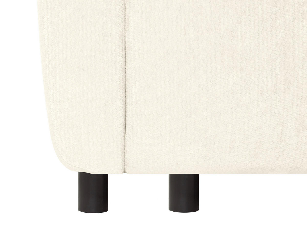 SCHLAFSOFA  in Chenille Creme  - Creme/Schwarz, KONVENTIONELL, Kunststoff/Textil (161/90/108cm) - Carryhome