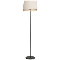 STEHLEUCHTE 38/153 cm    - Schwarz/Braun, Natur, Holz/Textil (38/153cm)