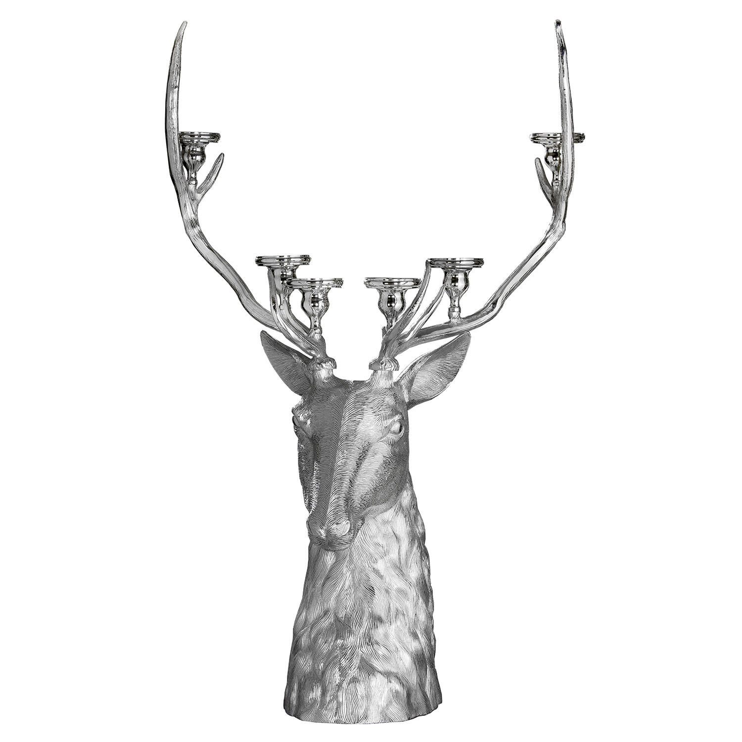 KERZENHALTER - Silberfarben, LIFESTYLE, Metall (104/137/50cm)
