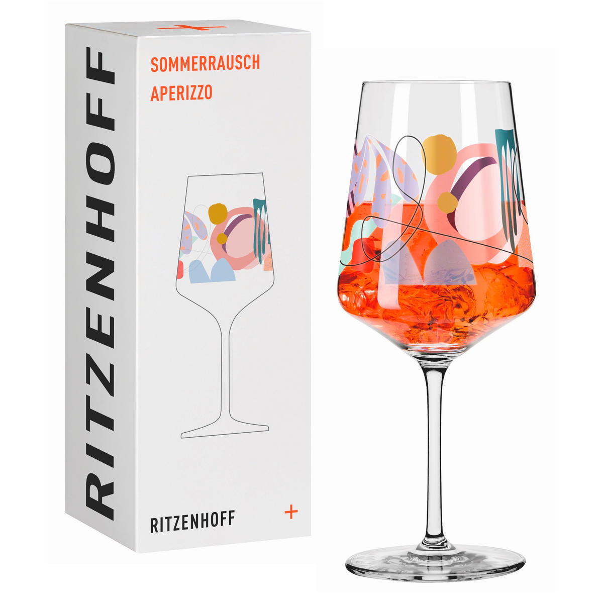SPRITZERGLAS 544 ml  - Orange/Rosa, Trend, Glas (8,3/22,5cm) - Ritzenhoff