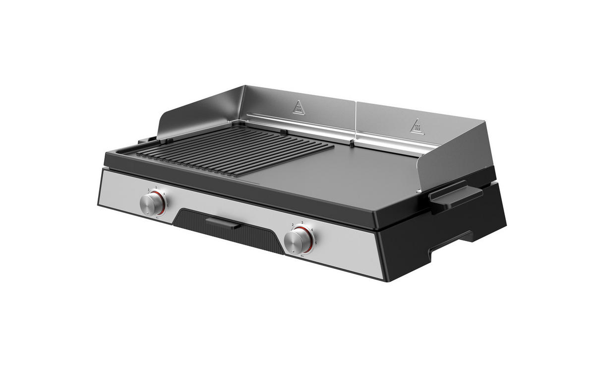 TISCHGRILL  - Edelstahlfarben, Basics, Metall (61,1/16,8/34,3cm) - Nabo
