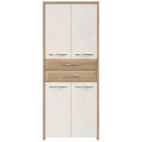 GARDEROBNA OMARA  - bela, Konvencionalno, leseni material (78/192/36cm) - Novel