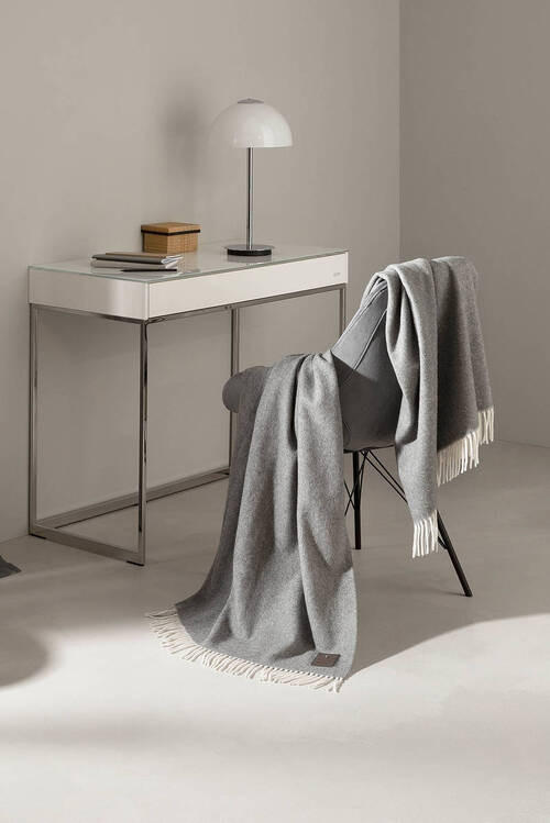PLAID Noble 140/200 cm  - Graphitfarben, Basics, Textil (140/200cm) - Joop!