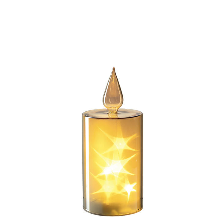 LED-KERZE - Goldfarben, LIFESTYLE, Kunststoff/Metall (9,00/21,00/9,00cm) - Leonardo