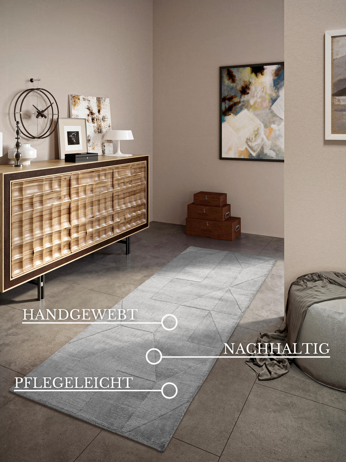 LÄUFER 80/250 cm Kollektion 1906 Grau  - Grau, Design, Textil (80/250cm) - Villeroy & Boch