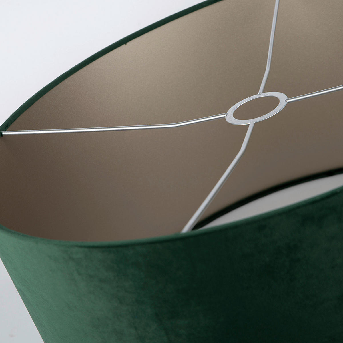 LEUCHTENSCHIRM Velour 50/25 cm  - Grün, Basics, Textil/Metall (50/25cm)