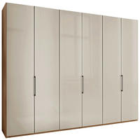 DREHTÜRENSCHRANK  in Champagner, Eiche Bianco  - Schieferfarben/Eiche Bianco, KONVENTIONELL, Glas/Holzwerkstoff (300/216/58cm) - Dieter Knoll