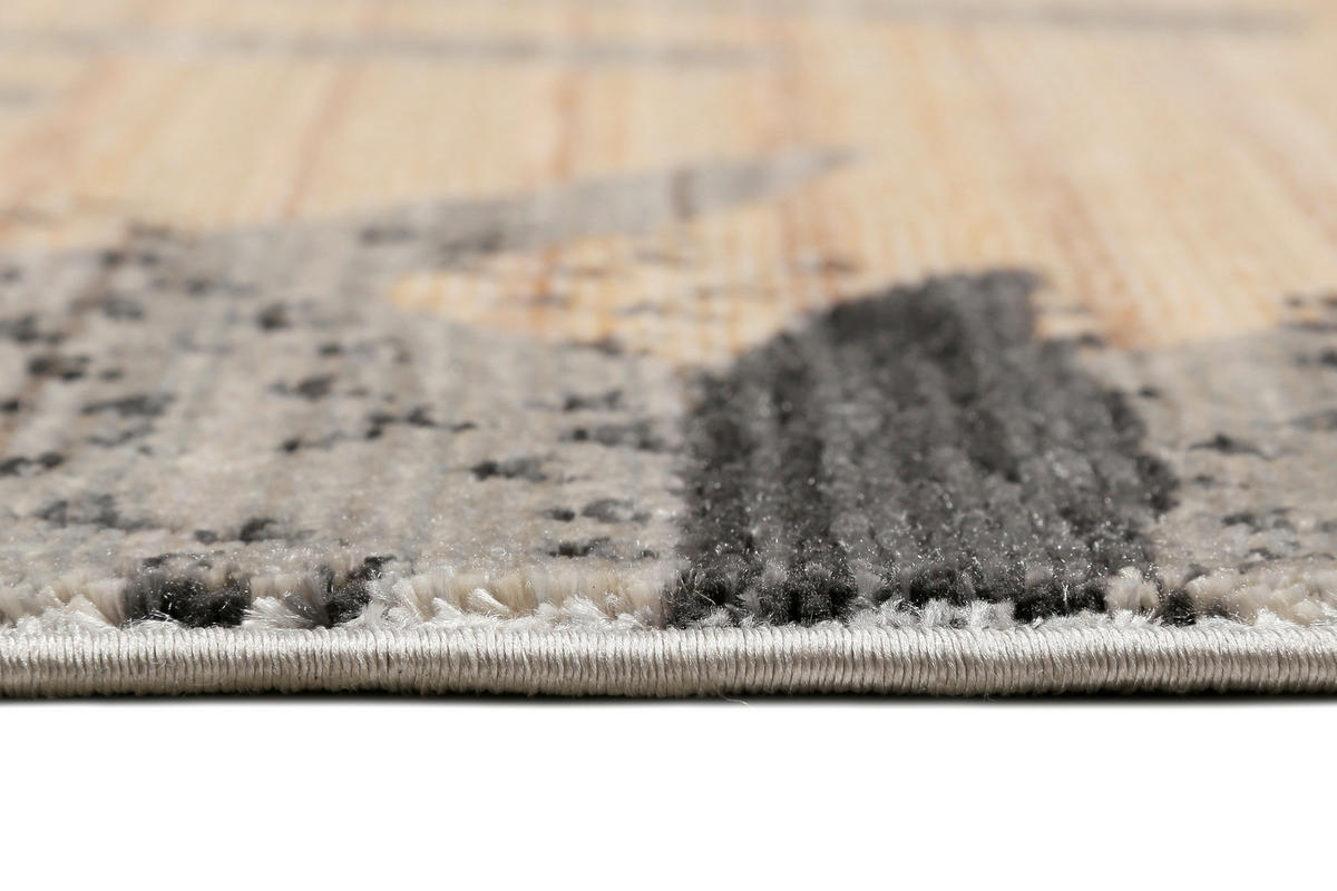 WEBTEPPICH 133/200 cm Florence Grau, Rot, Beige  - Beige/Rot, KONVENTIONELL, Textil (133/200cm) - Esprit