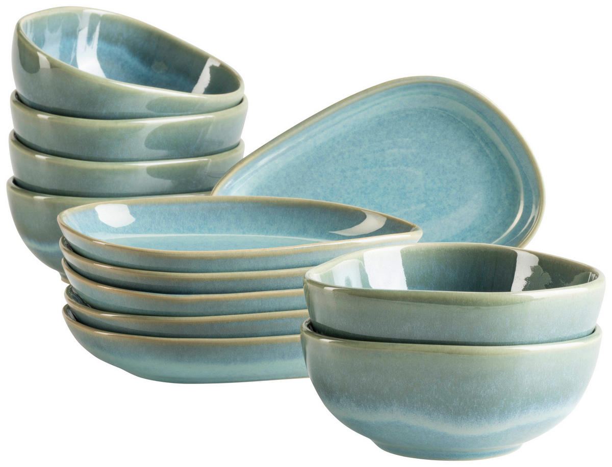 SNACKSCHALENSET Cordelia   - Grün, Trend, Keramik - Mäser