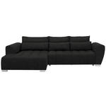 ECKSOFA in Webstoff Anthrazit  - Anthrazit/Silberfarben, MODERN, Kunststoff/Textil (218/304cm) - Carryhome