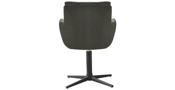 ARMLEHNSTUHL  in Eisen Webstoff  - Schwarz/Grau, Design, Textil/Metall (60/88/67cm) - Novel