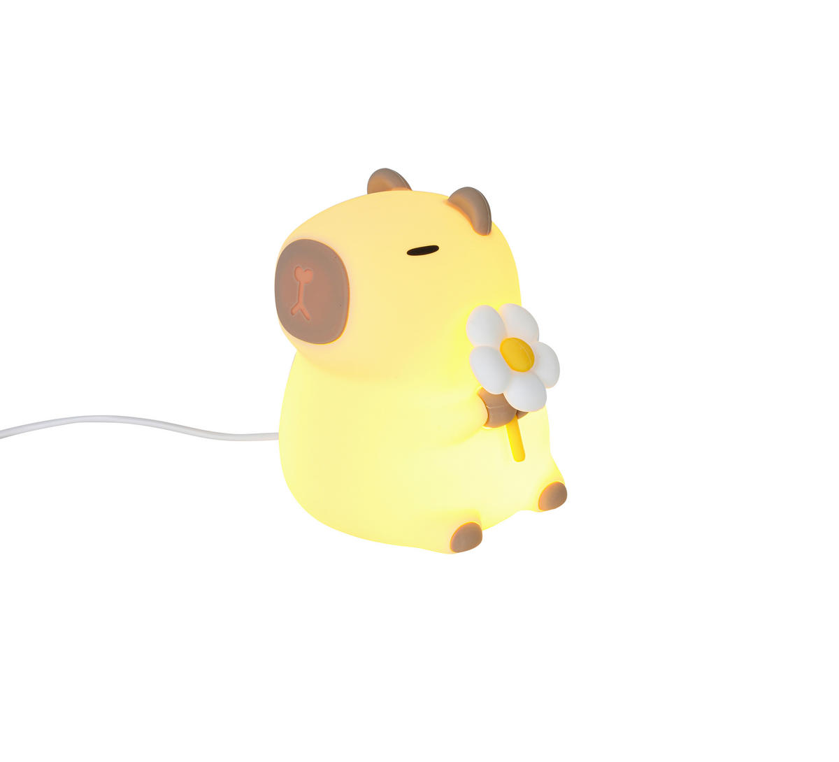 NACHTLICHT Capybara 9,2/11,1/9,1 cm   - Creme, Trend, Kunststoff (9,2/11,1/9,1cm) - Novel