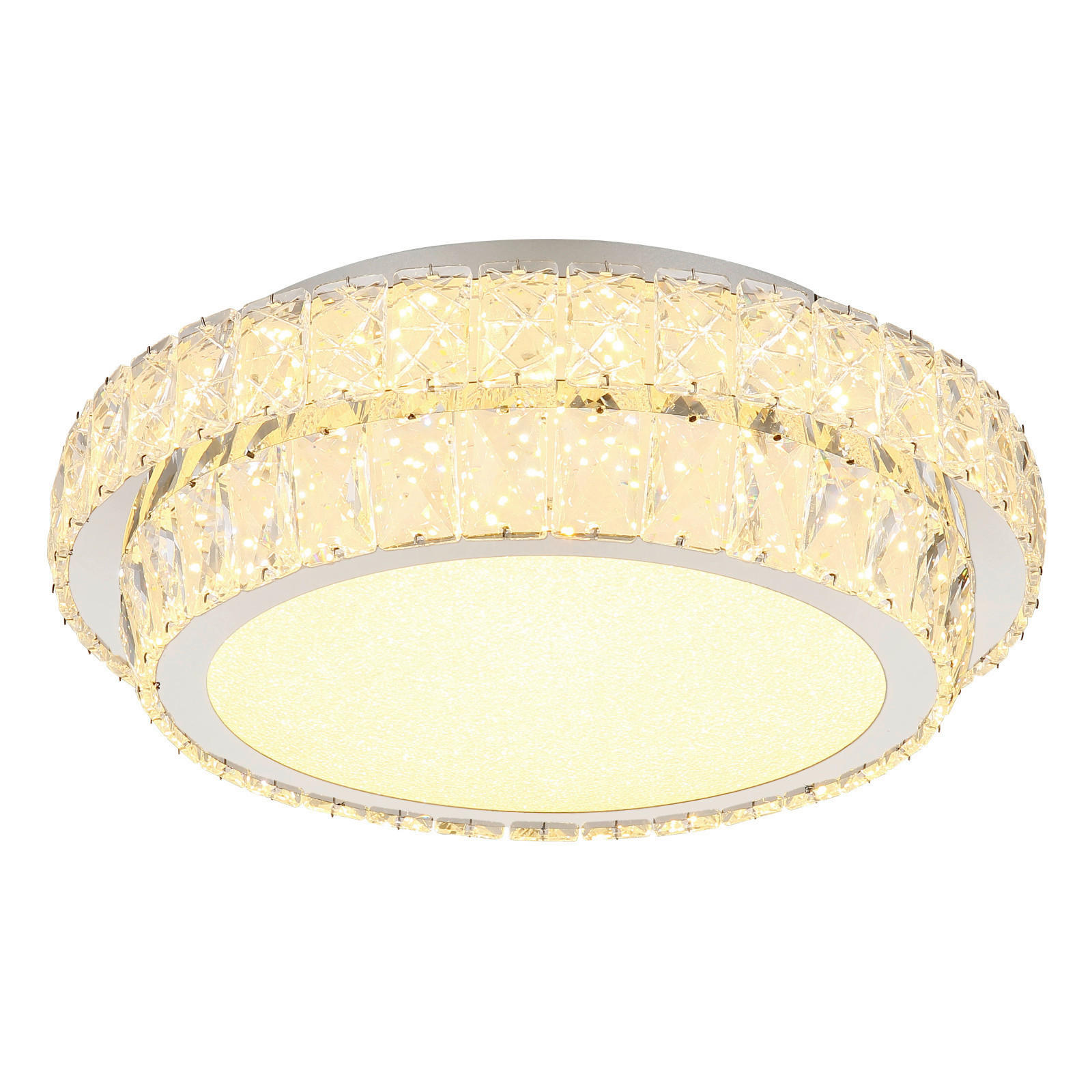 LED MENNYEZETI LÁMPA - króm/átlátszó, Konventionell, műanyag/Üveg (40/15.5cm)