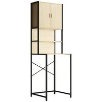 WASCHMASCHINENSCHRANK  in Honigeiche  - Honigeiche/Schwarz, MODERN, Holzwerkstoff/Metall (64/189/48cm) - MID.YOU