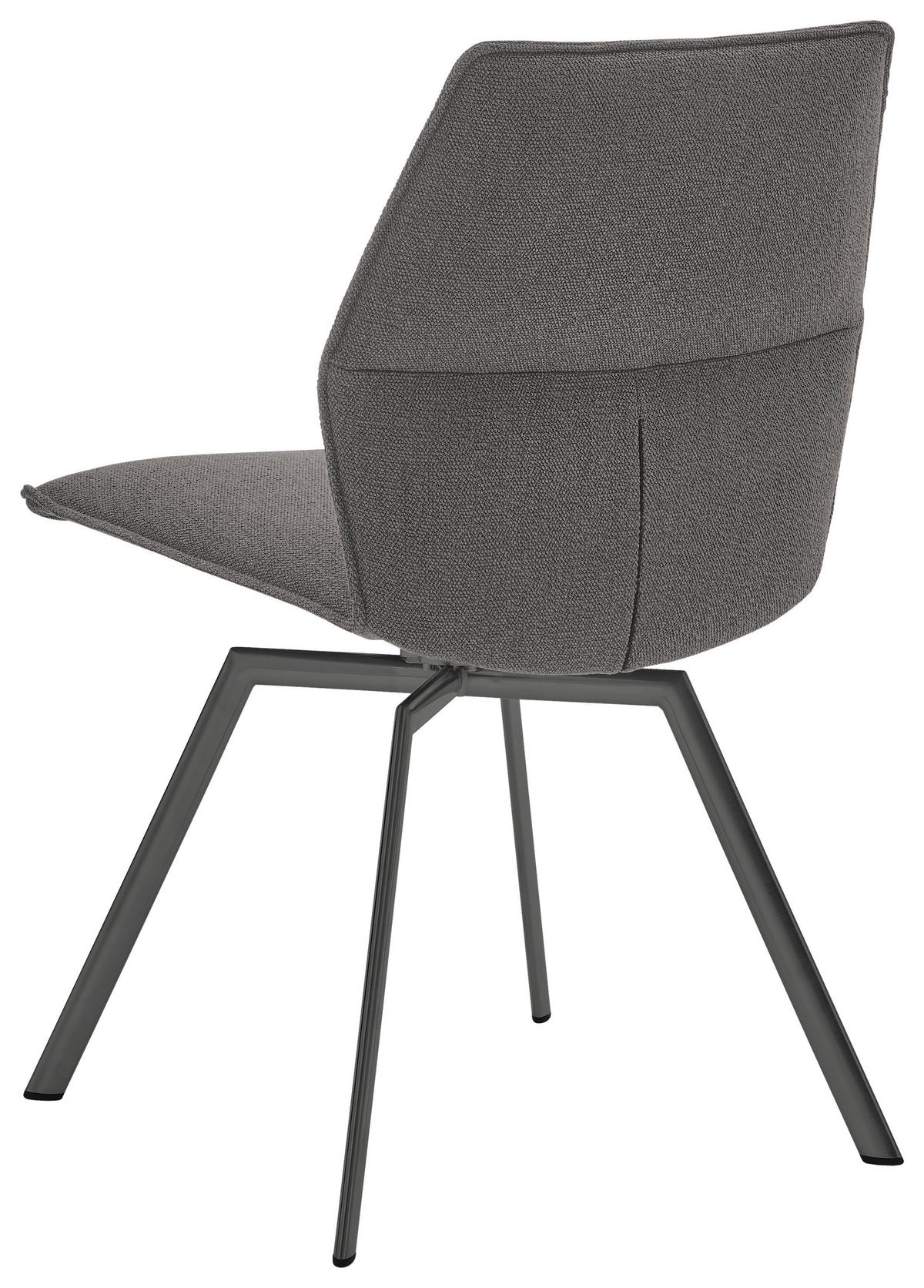 STUHL  in Stahl  - Anthrazit/Hellgrau, Design, Textil/Metall (49/86/60cm) - Venjakob