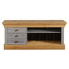 LOWBOARD  in 143/59/45 cm  - Laugenfarbig/Grau, ROMANTIK / LANDHAUS, Holz/Metall (143/59/45cm) - Boxxx