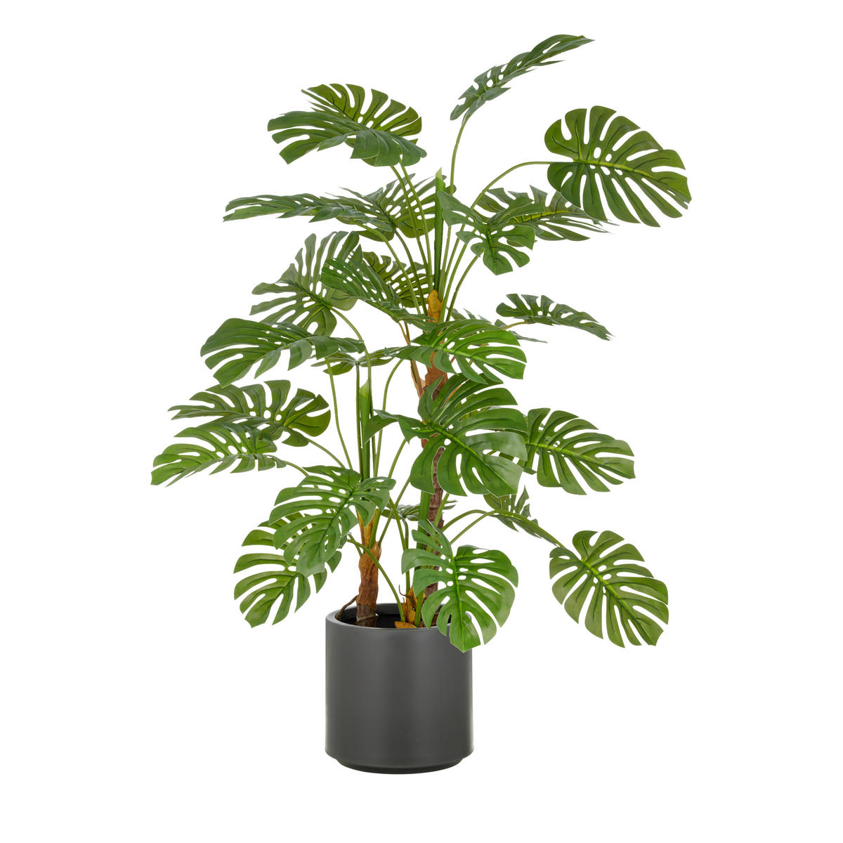 KUNSTPFLANZE Split Philodendron 100 cm  - Braun/Grau, Basics, Kunststoff (100cm)
