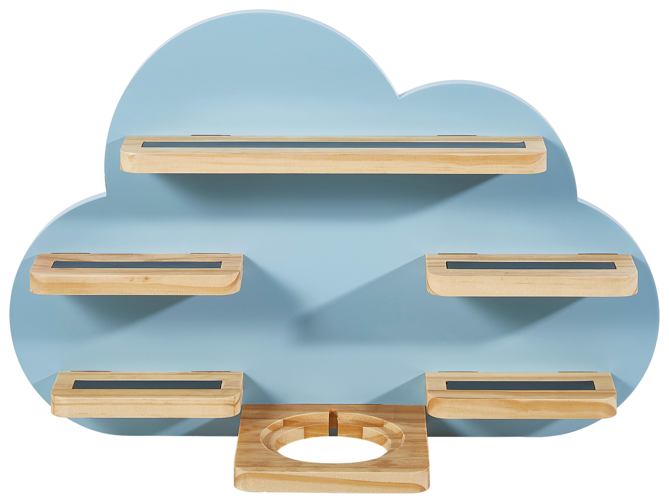 Regal für Toniebox und Figuren 50/32,5/15 cm  - Naturfarben/Hellblau, Trend, Holz (50/32,5/15cm) - Ben'n'jen