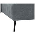 ECKSOFA in Chenille Grau  - Schwarz/Grau, KONVENTIONELL, Textil/Metall (164/255cm) - Carryhome