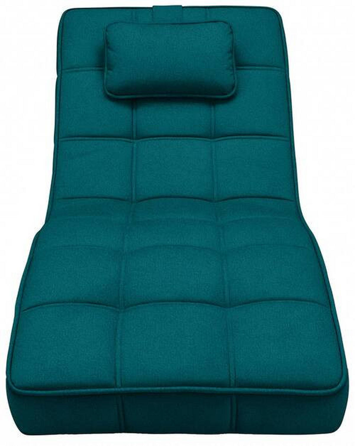 RELAXLIEGE in Webstoff Petrol  - Petrol/Schwarz, Design, Textil/Metall (74/86/162cm) - Hom`in