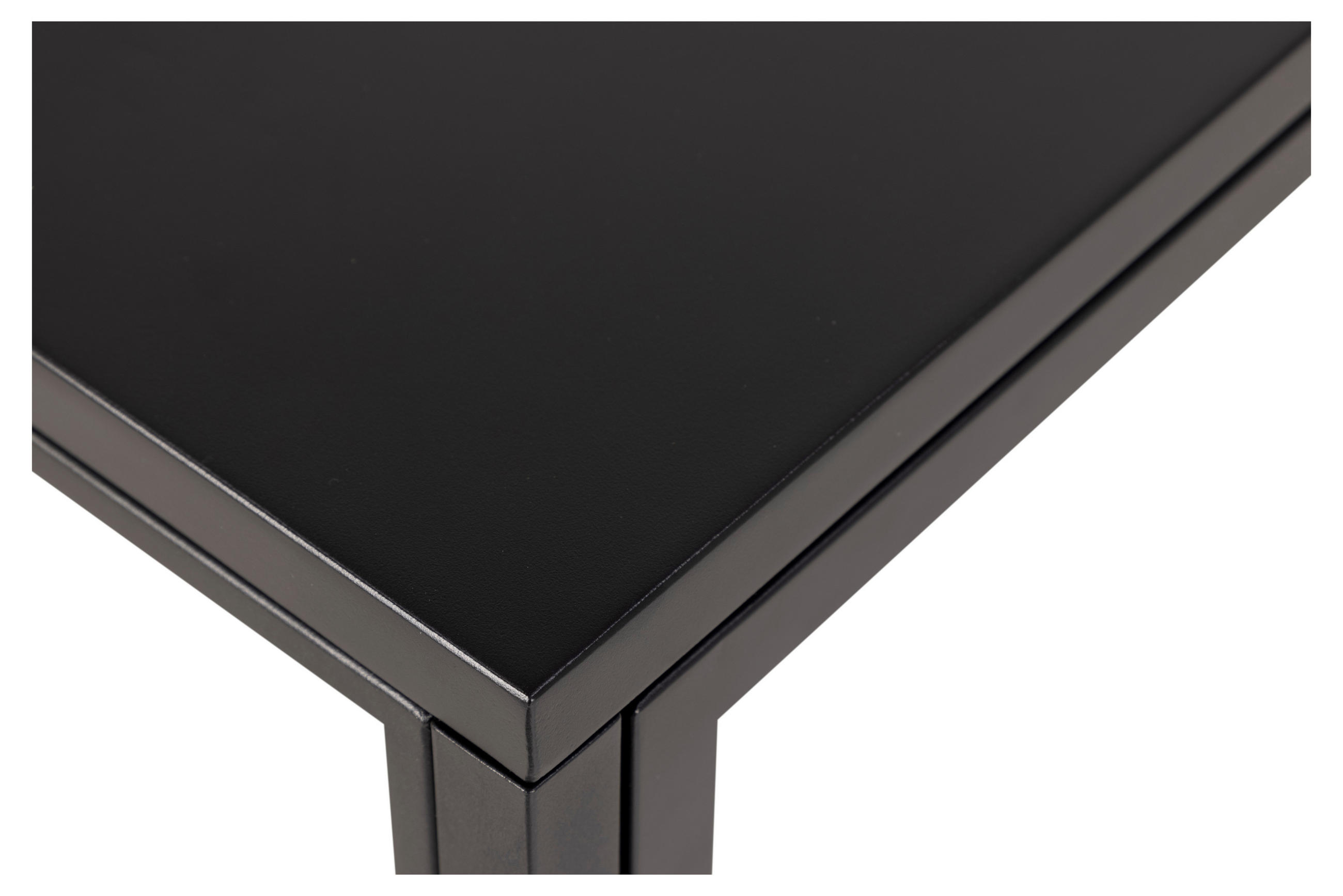 KOMMODE Newcastle in 80/98,7/40 cm - Schwarz, Design, Glas/Metall (80/98,7/40cm)