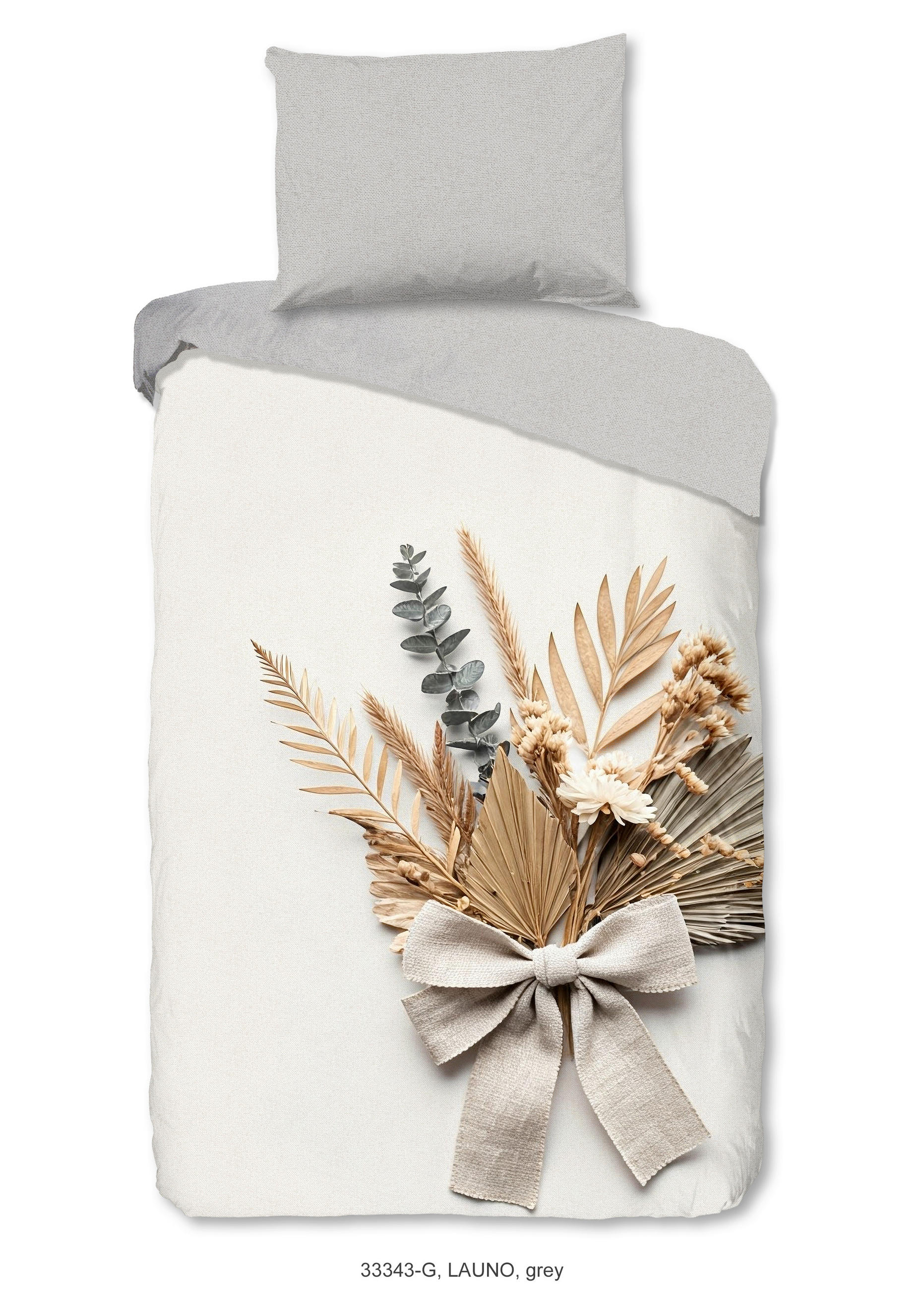 WENDEBETTWÄSCHE Good Morning Renforcé 140/200 cm  - Greige/Hellgrau, Basics, Textil (140/200cm)