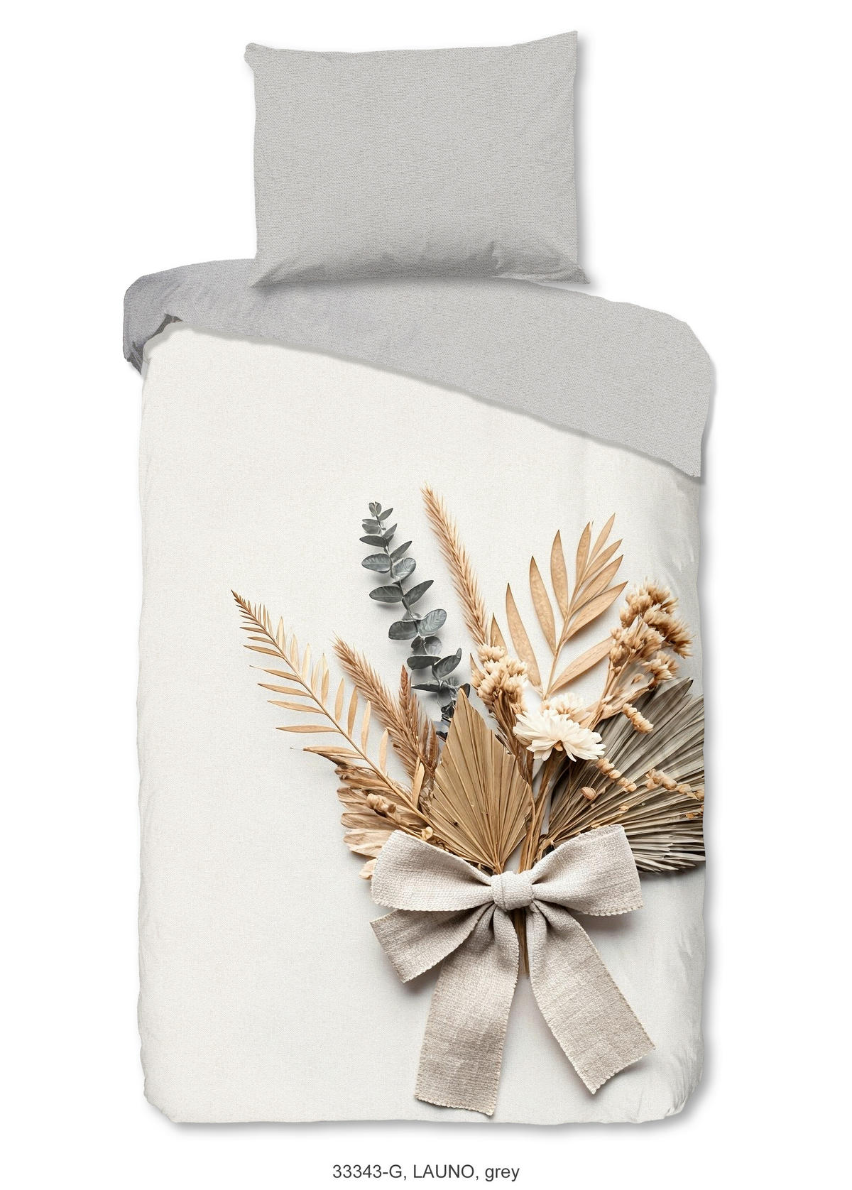 WENDEBETTWÄSCHE Good Morning Renforcé 140/200 cm  - Greige/Hellgrau, Basics, Textil (140/200cm)