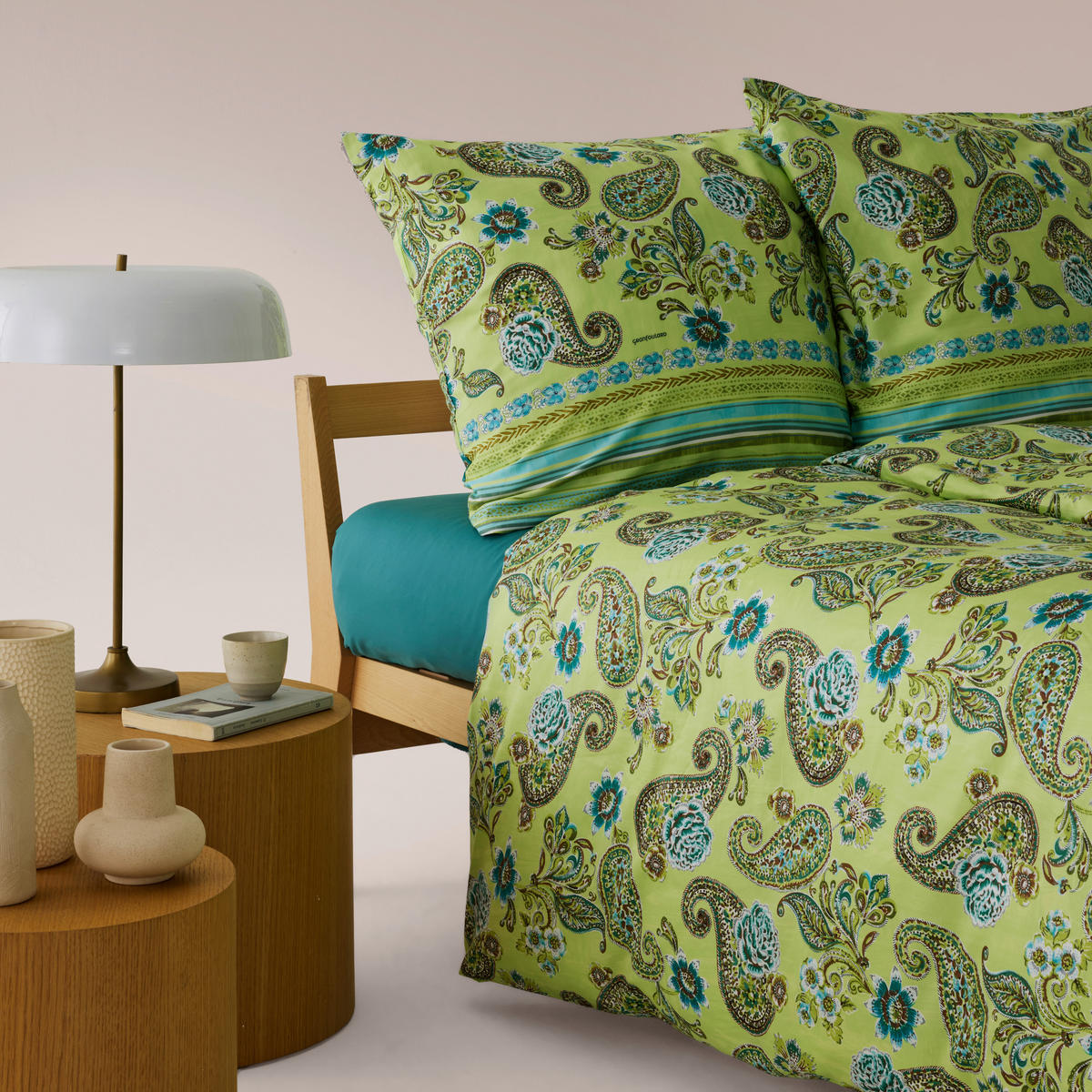 BETTWÄSCHE Rapallo Satin 135/200 cm  - Grün, KONVENTIONELL, Textil (135/200cm) - Bassetti