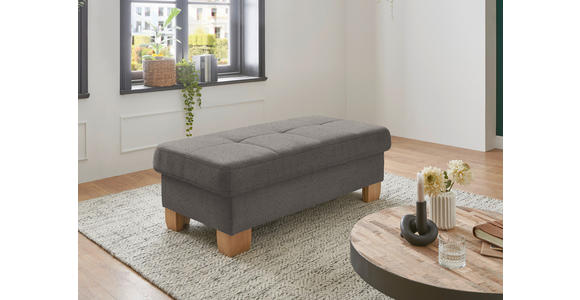 ECKSOFA in Flachgewebe Braun  - Wildeiche/Braun, Natur, Holz/Textil (243/301cm) - Voleo