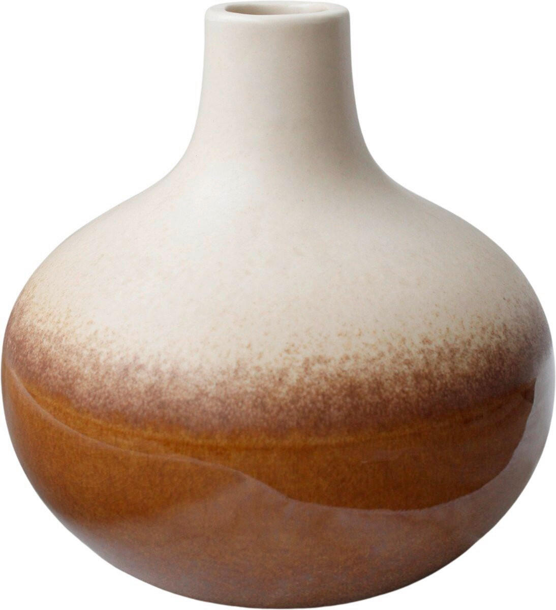 VAZA     keramika  - svijetlo smeđa/krem, Basics, keramika (16/16/15.5cm)