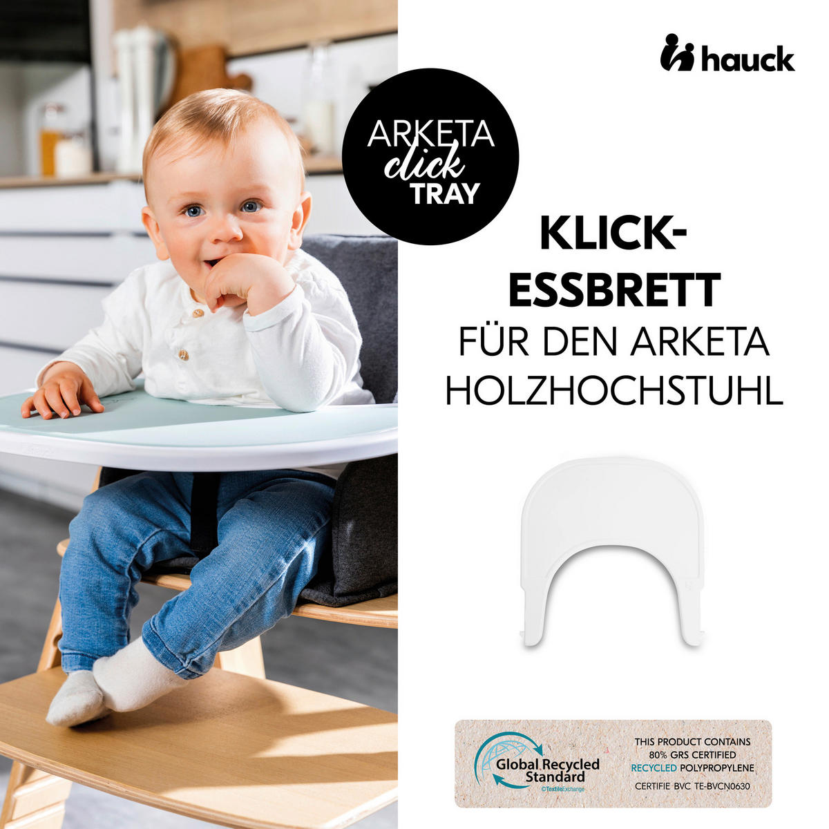 ESS- UND SPIELBRETT Arketa  - Weiß, Basics, Kunststoff (46/4/49cm) - Hauck