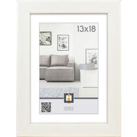 RÁM NA OBRAZY, 1 foto 13 cm x 18 cm - biela, Basics, plast/sklo (13,5/18/1,5cm)