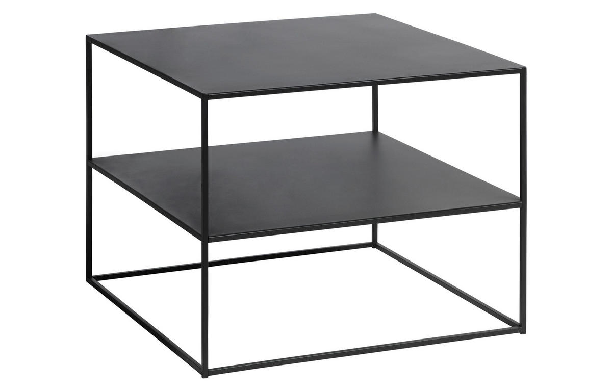 KONSOLENTISCH PEBBLE COFFEE TABLE 65X65 CM Schwarz  - Schwarz, Basics, Metall (65/65/50cm) - Livetastic