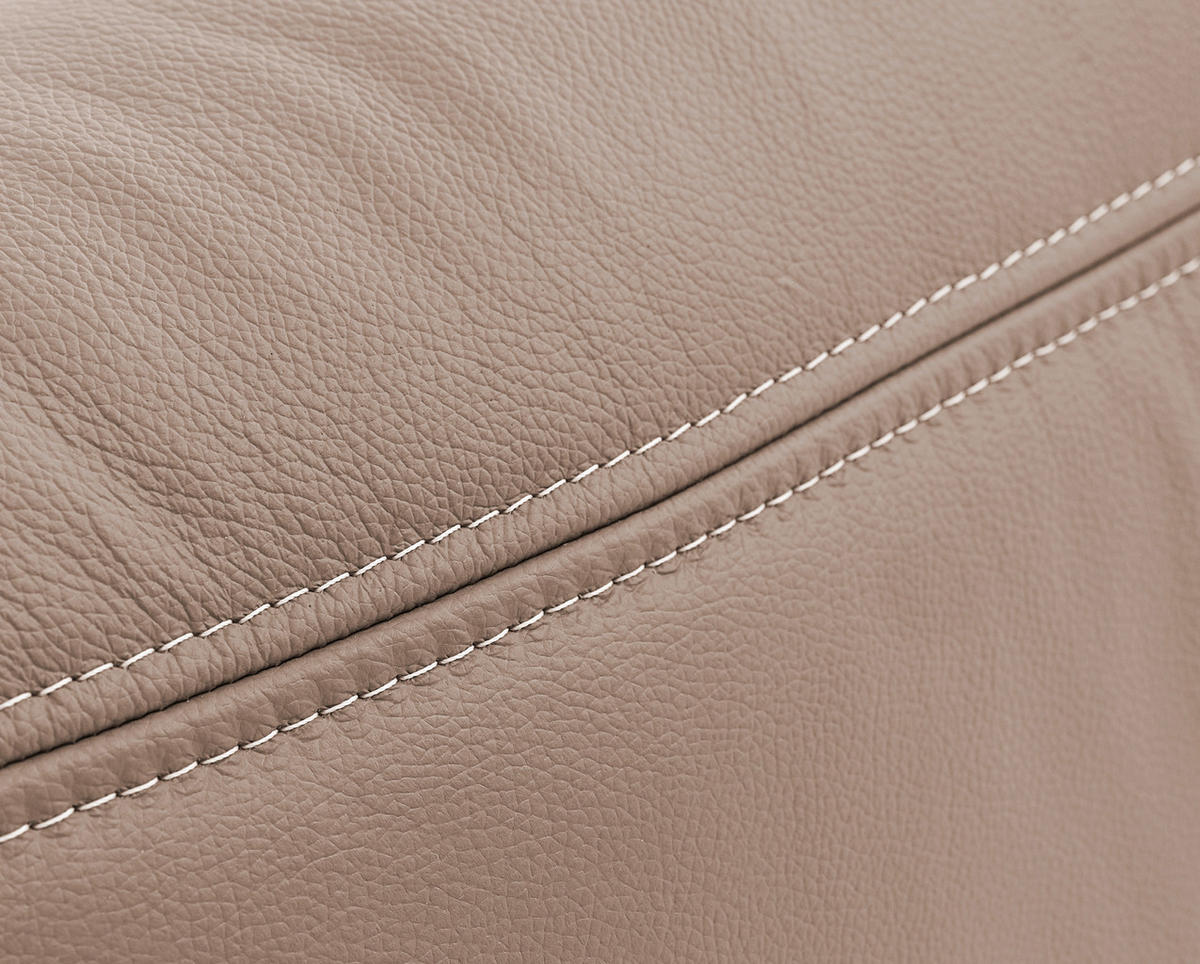 POLSTERBETT 180/200 cm,  in Hellbraun, Matratze, Lattenrost, Bettkasten, Topper, H2 + H2 = mittel  - Hellbraun/Schwarz, KONVENTIONELL, Leder/Holz (180/200cm) - Novel