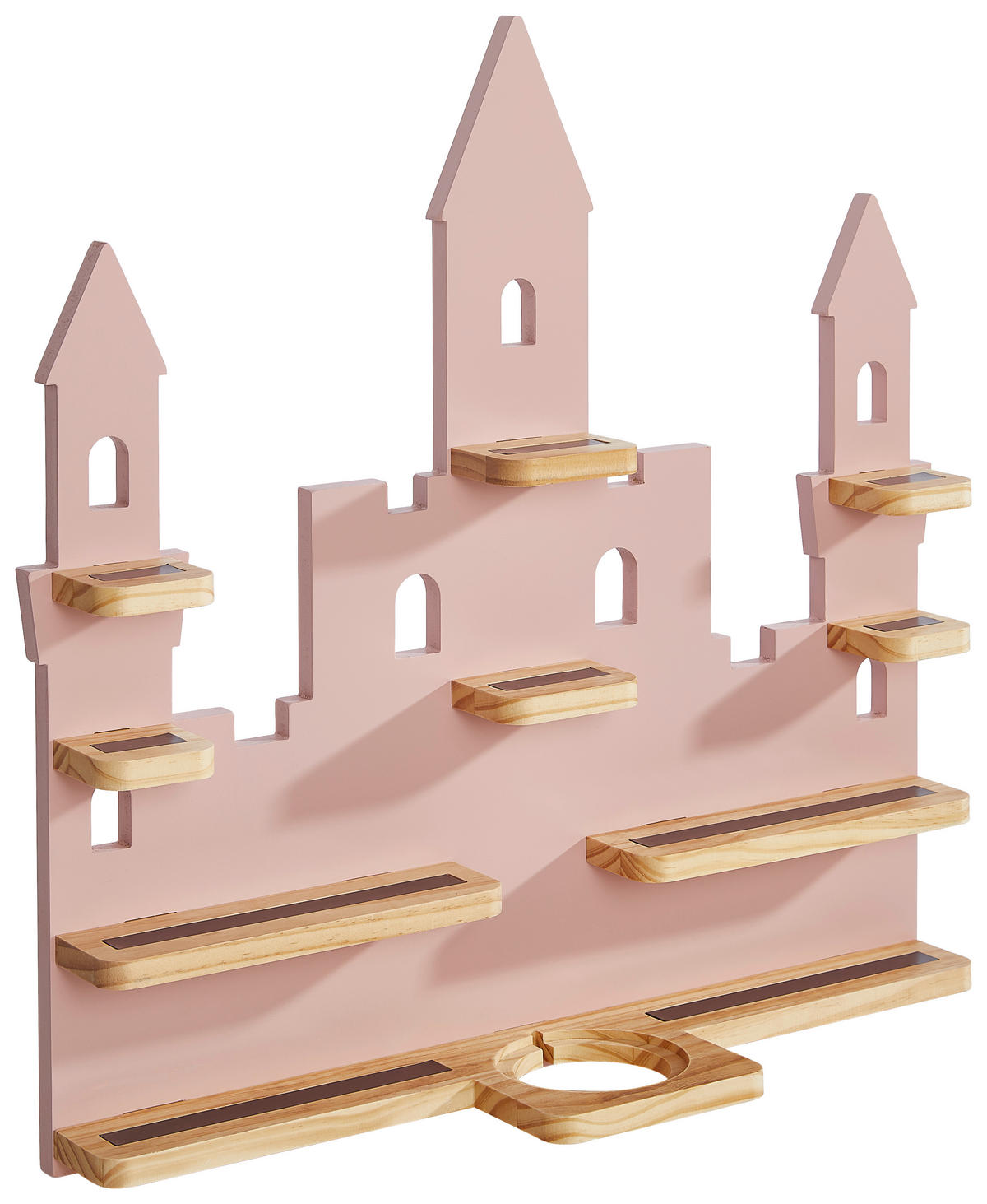 Regal für Toniebox und Figuren Kiefer massiv Naturfarben, Pink  - Pink/Naturfarben, Trend, Holz (58/59/15cm) - Ben'n'jen