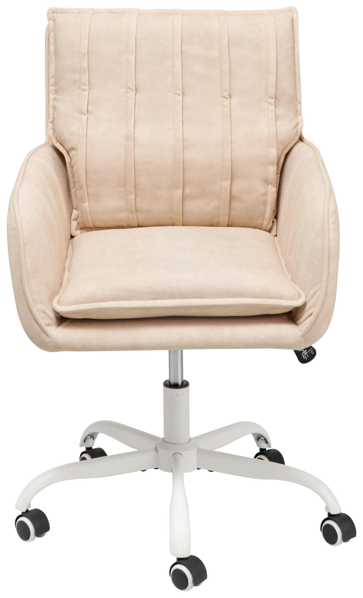 OTOČNÁ ŽIDLE, mikrovlákno, béžová - béžová, Lifestyle, kov/dřevo (56/89-97/69cm) - MID.YOU