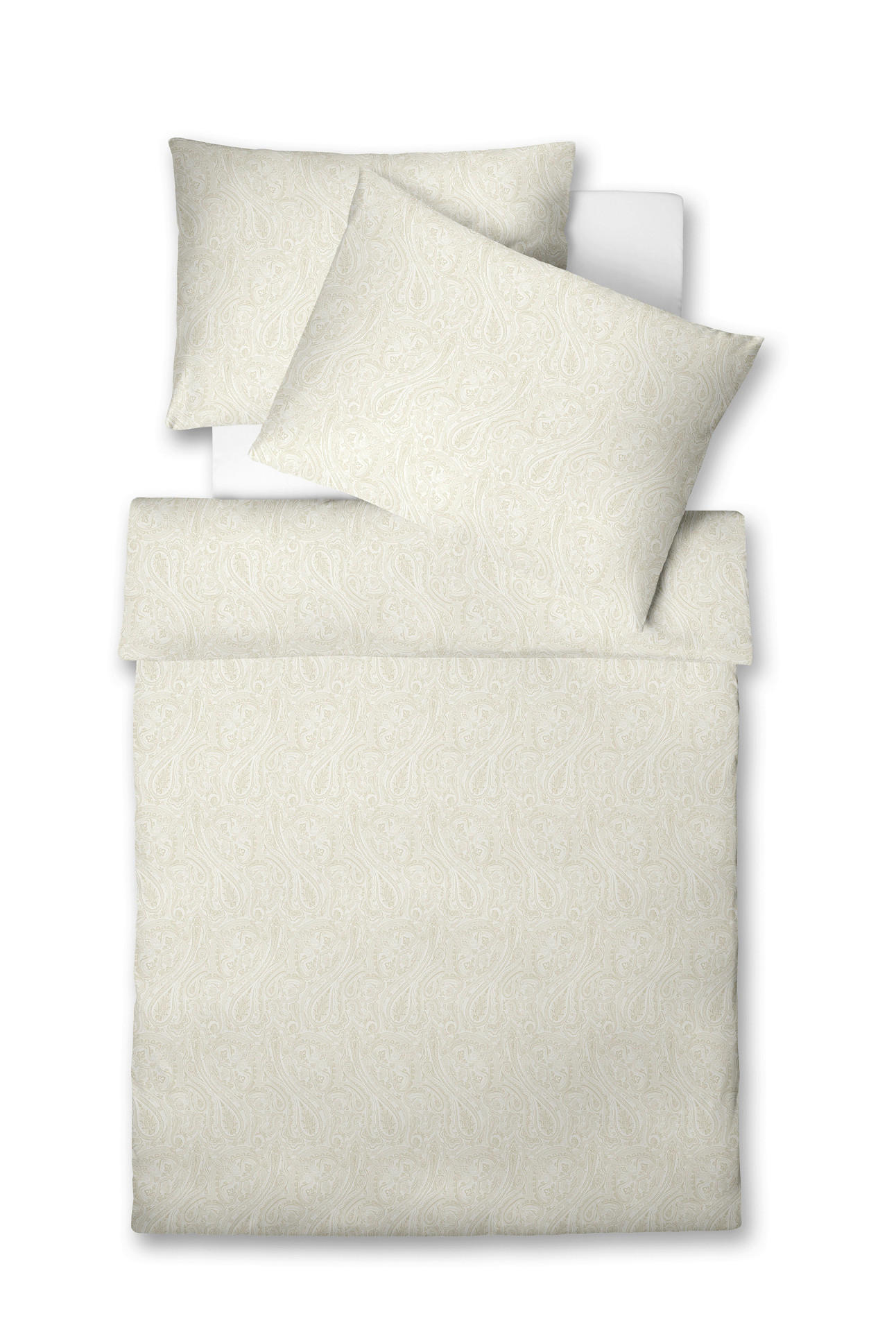 POVLEČENÍ, damašek, krémová, 200/200 cm - krémová, Konvenční, textil (200/200cm) - Fleuresse