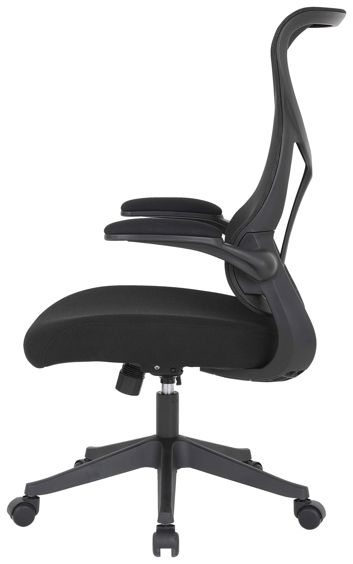 DREHSTUHL Netzbespannung Schwarz  - Schwarz, MODERN, Holz/Kunststoff (65/108/116/66cm) - MID.YOU