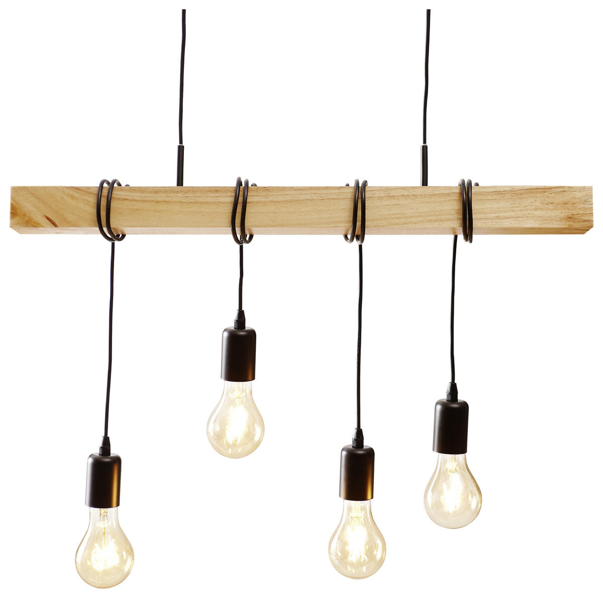 HÄNGLAMPA Townshend 70/10,5/110 cm  - brun/svart, Lifestyle, metall/trä (70/10,5/110cm) - Eglo