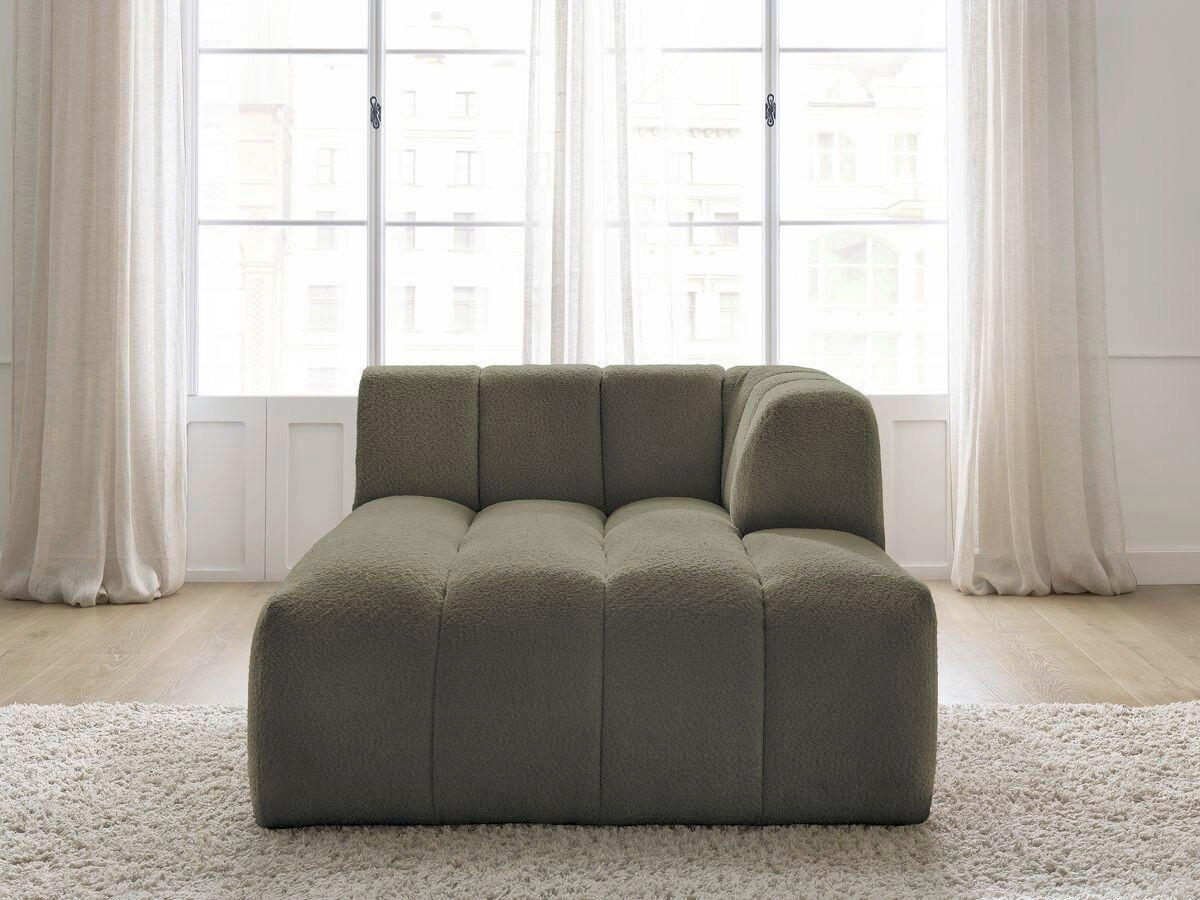 SOFAELEMENT ANNECY Bouclé Grün  - Schwarz/Grün, MODERN, Kunststoff/Textil (120/72/170cm)