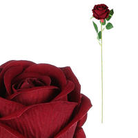 RUŽA 52 cm - oranžová/bordová, Basics, textil (52cm)