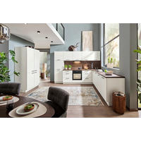 EINBAUKÜCHE Manhattan Uni  - Walnussfarben/Weiß, Design, Holzwerkstoff - Nolte Küchen